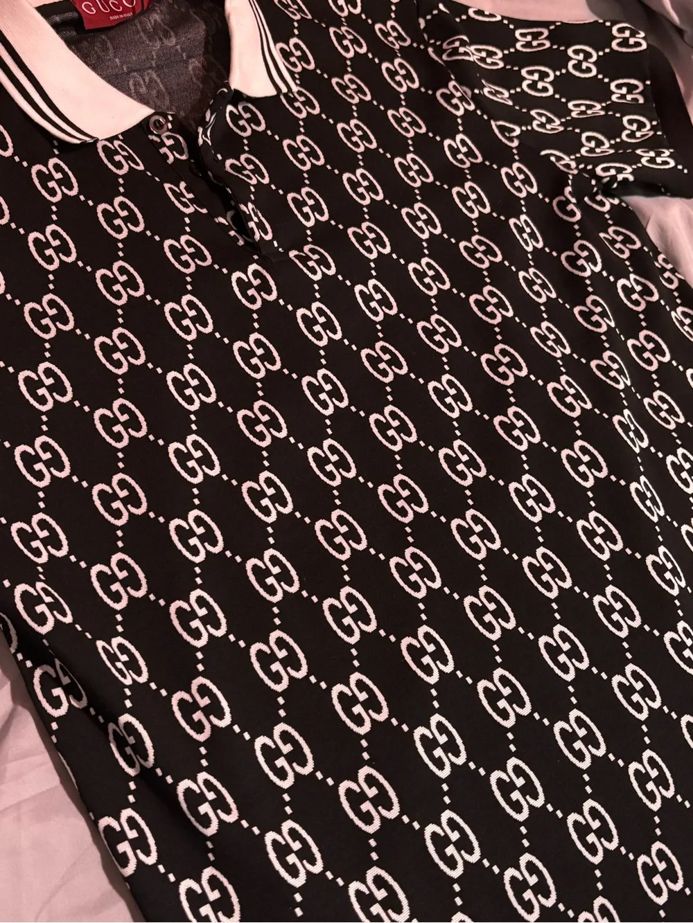 Gucci Black & White All-Over GG Polo